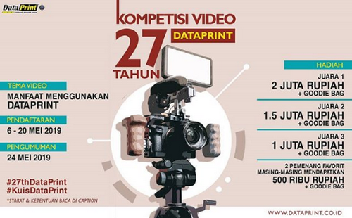 Lomba Video 27 Tahun Data Print Berhadiah Juataan Rupiah